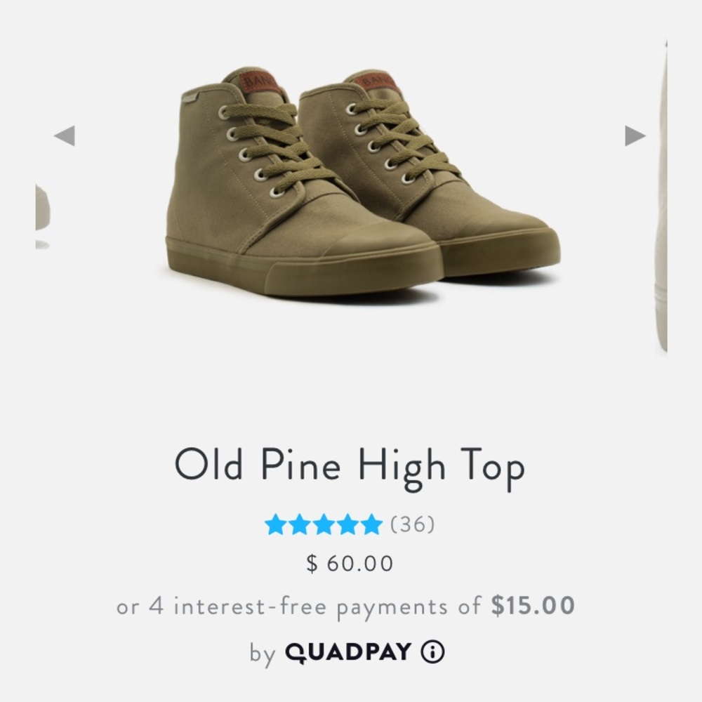 *SOLD* Bangs High Tops Pine/Green